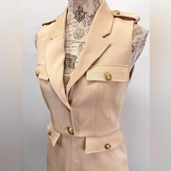 ALICE & OLIVIA Beige PHILLIS sleeveless romper size 4